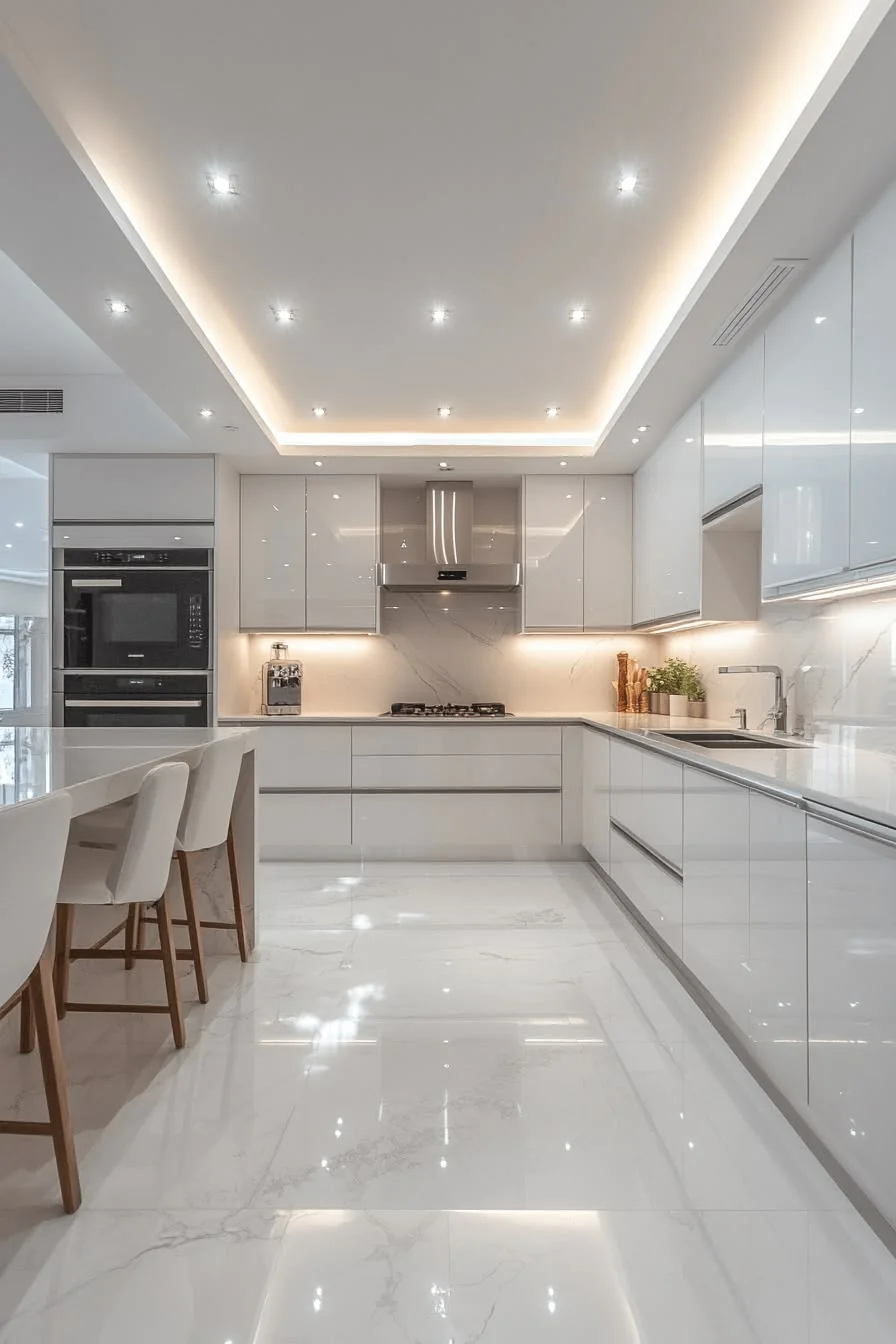 A galley kitchen that stays bright, main view